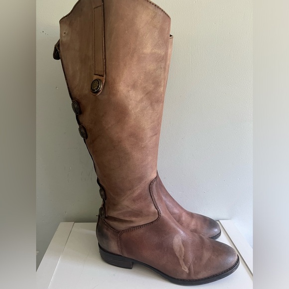 Arturo Chiang Tall Distressed Leather Riding Boot size 6.5 - Picture 5 of 12